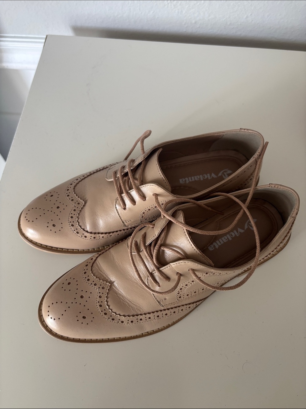Women’s Wingtip Oxford in Nude
